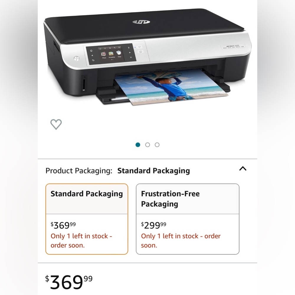 HP Envy 5535 smartphone and tablet printer